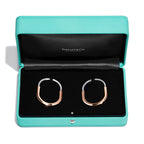 Boucles d’oreilles en or 18 carats rose et blanc avec diamants, extra Large