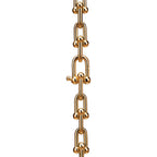 Collier à maillons. Medium en or jaune 18 carats et diamants