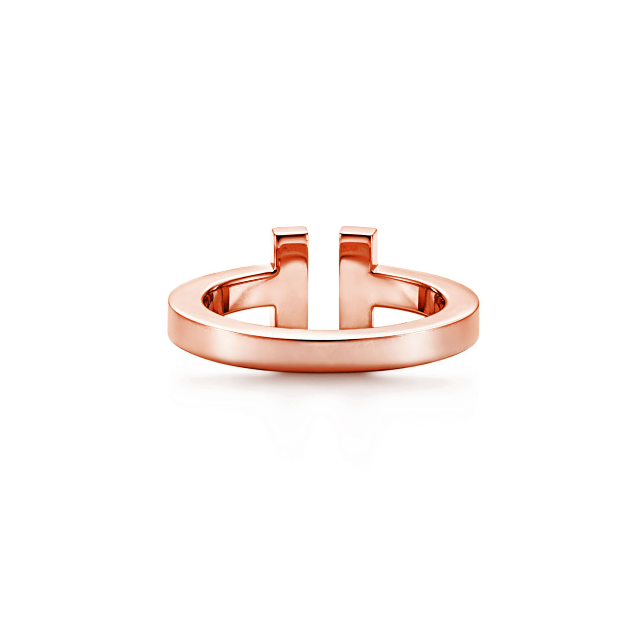 Tiffany T Bague Square en or rose