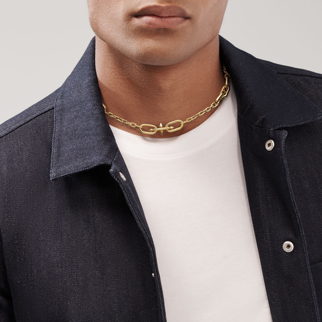 Collier parsemé de maillons Medium en or 18 carats