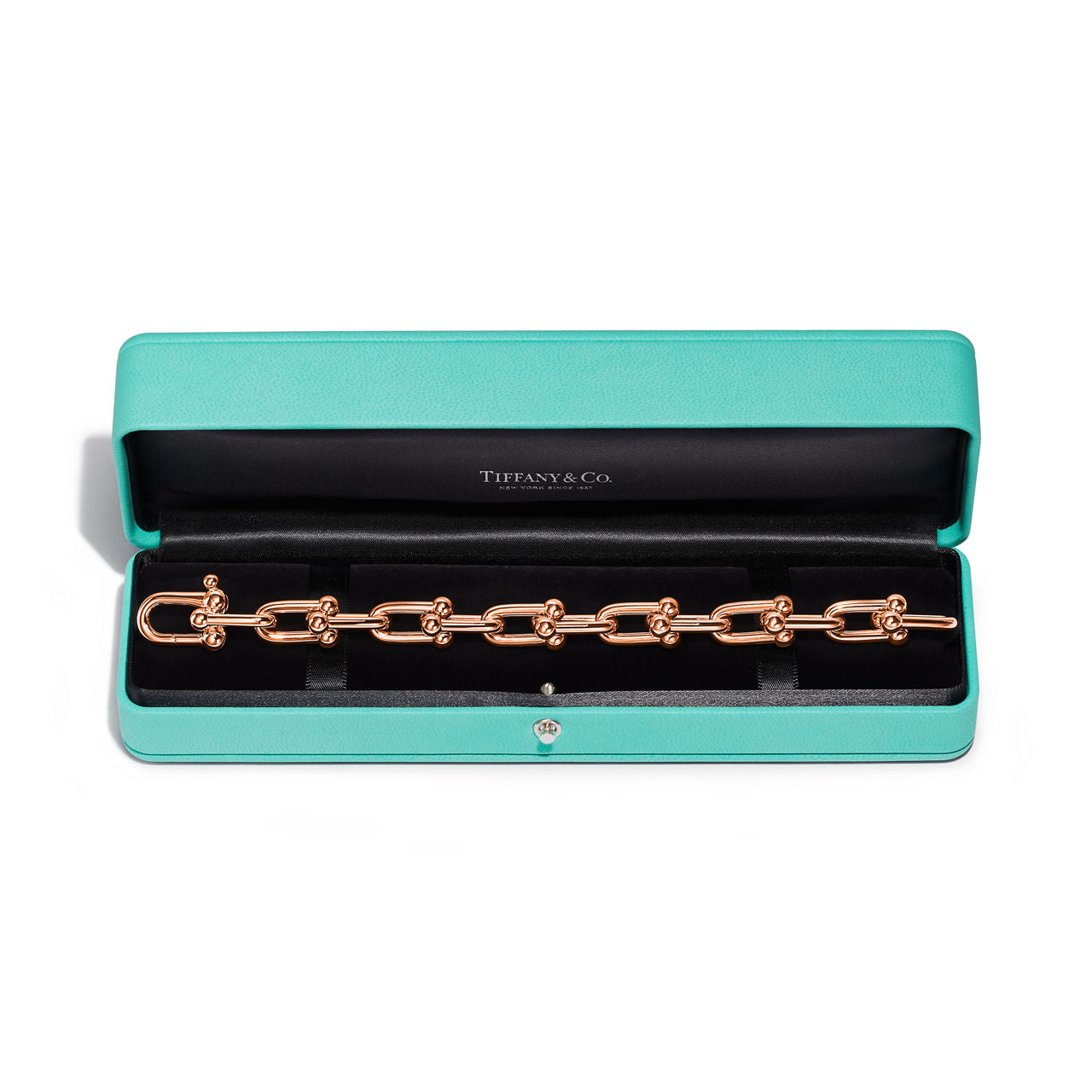 Bracelet à maillons larges en or rose