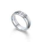 Tiffany T Bague en diamants large en or blanc 18 carats