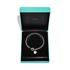 Collier Plaque Cœur en argent 925 millièmes et diamant. Medium