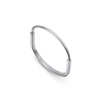 Bracelet jonc étroit en or blanc 18 carats