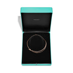 Collier double rang en or rose 18 carats et diamants