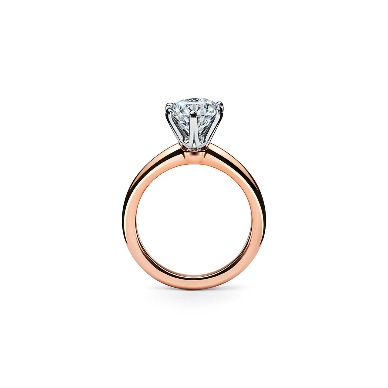 Tiffany® Setting Bague de fiançailles en or rose 18 carats