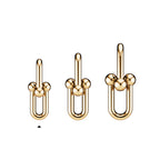 Boucles d’oreilles à maillons taille Medium en or jaune 18 carats