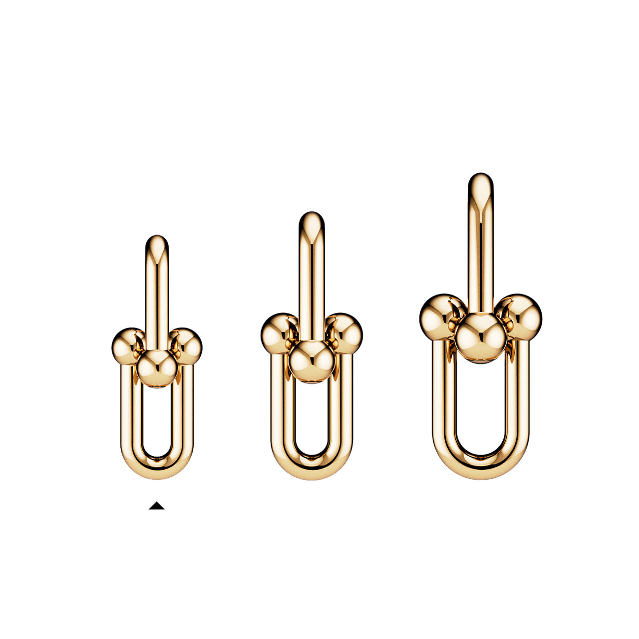 Boucles d’oreilles à maillons taille Medium en or jaune 18 carats
