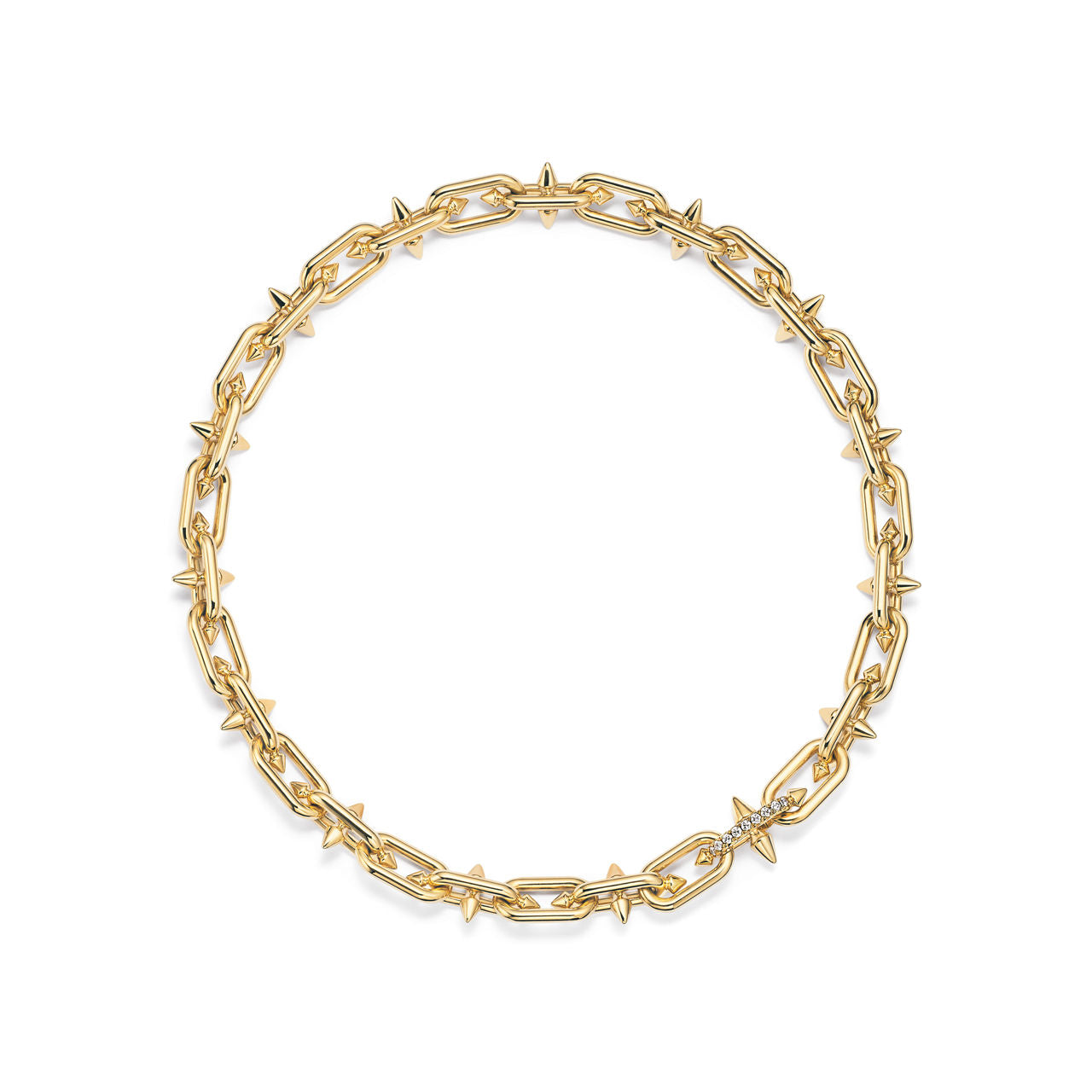 Collier à fermoir en or 18 carats et diamants