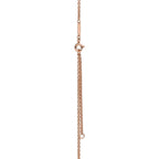 Pendentif à maillons doubles en or rose 18 carats et diamants