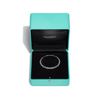 Bracelet jonc en platine 950 millièmes et diamants