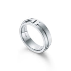 Tiffany T Bague large en or blanc 18 carats