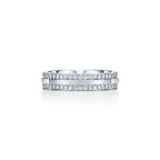 Tiffany T Bague étroite en pavé de diamants en or blanc 18 carats
