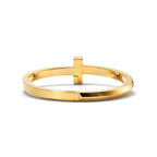 Bracelet jonc étroit à charnière T1 en or jaune 18 carats