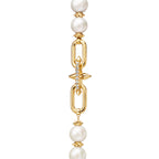 Collier Perles en or jaune et diamants