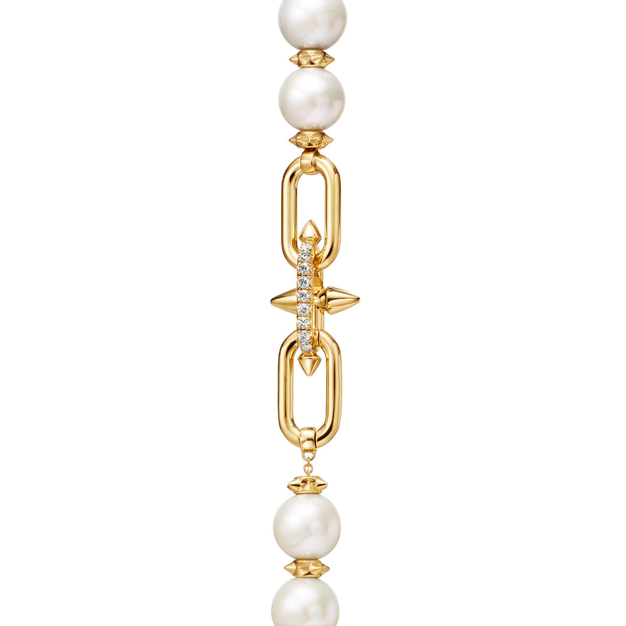 Collier Perles en or jaune et diamants