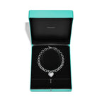 Collier Cœur plein avec fermoir à bascule en argent 925 millièmes