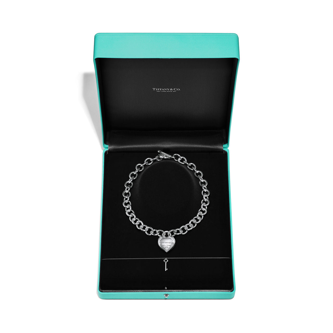 Collier Cœur plein avec fermoir à bascule en argent 925 millièmes