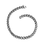 Collier à maillons taille Large en argent 925 millièmes noirci