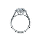 Tiffany Soleste Bague de fiançailles halo taille cœur avec anneau en platine 950 millièmes et diamants