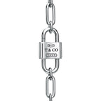 Collier cadenas à double anse en argent 925 millièmes. Medium.