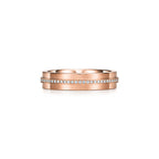 Tiffany T Bague en diamants étroite en or rose