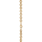 Collier Plaque Cœur en or jaune 18 carats. Medium.