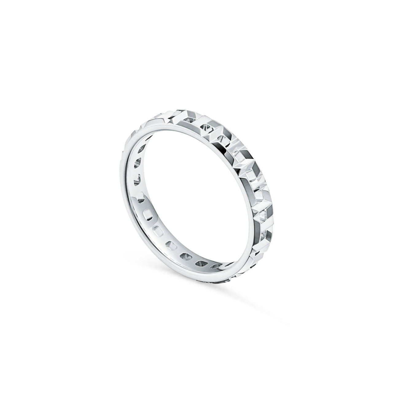 Tiffany T Bague True étroite en or blanc 18 carats