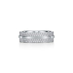 Tiffany T Bague large pavé de diamants