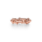 Tiffany HardWear Bague à maillons taille Small en or rose et diamants