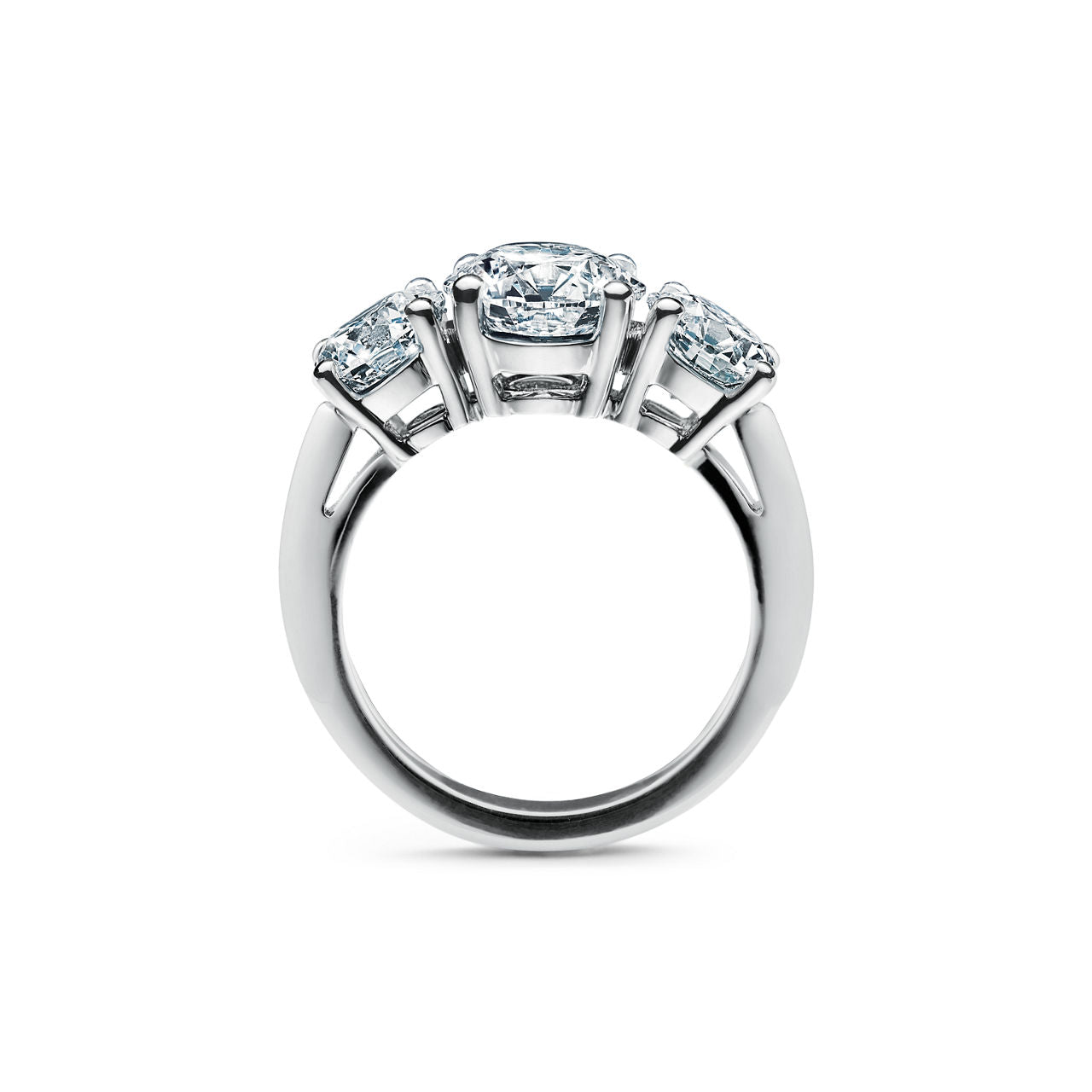 Tiffany Trois pierres Bague de fiançailles en platine 950 millièmes