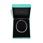 Collier à maillons gradués en or blanc 18 carats et diamants