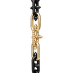 Collier en titane, or 18 carats et diamants