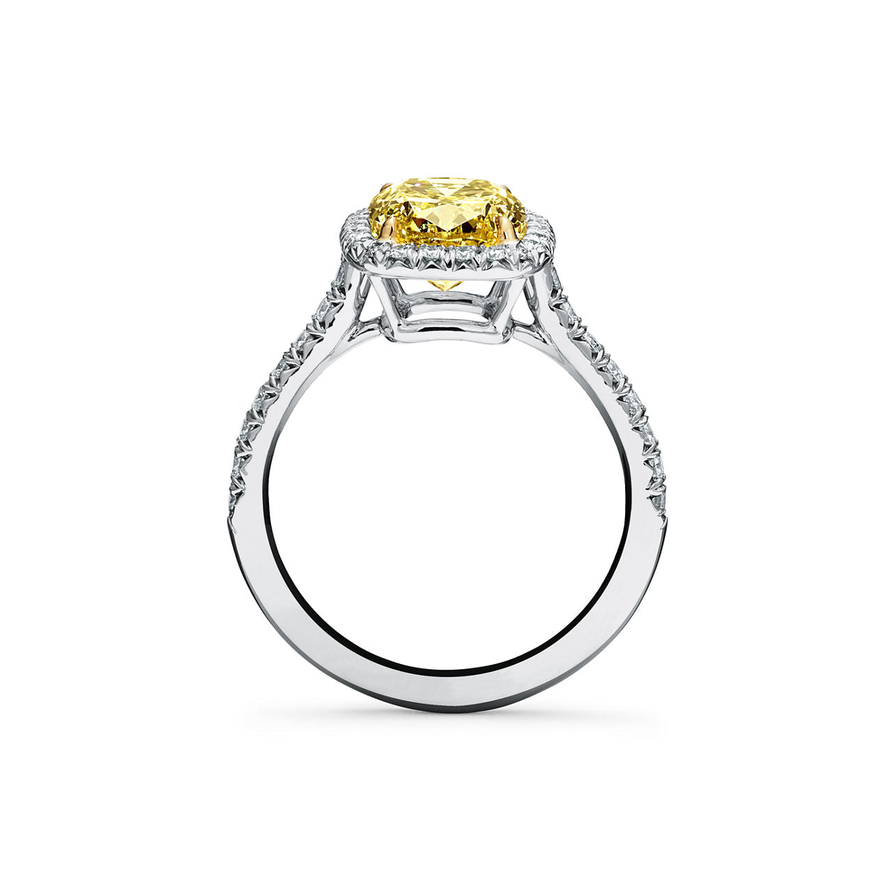 Tiffany Soleste Bague de fiançailles double halo taille coussin avec anneau en platine 950 millièmes et diamants