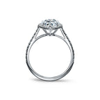 Tiffany Soleste Bague de fiançailles halo taille poire avec anneau en platine 950 millièmes et diamants