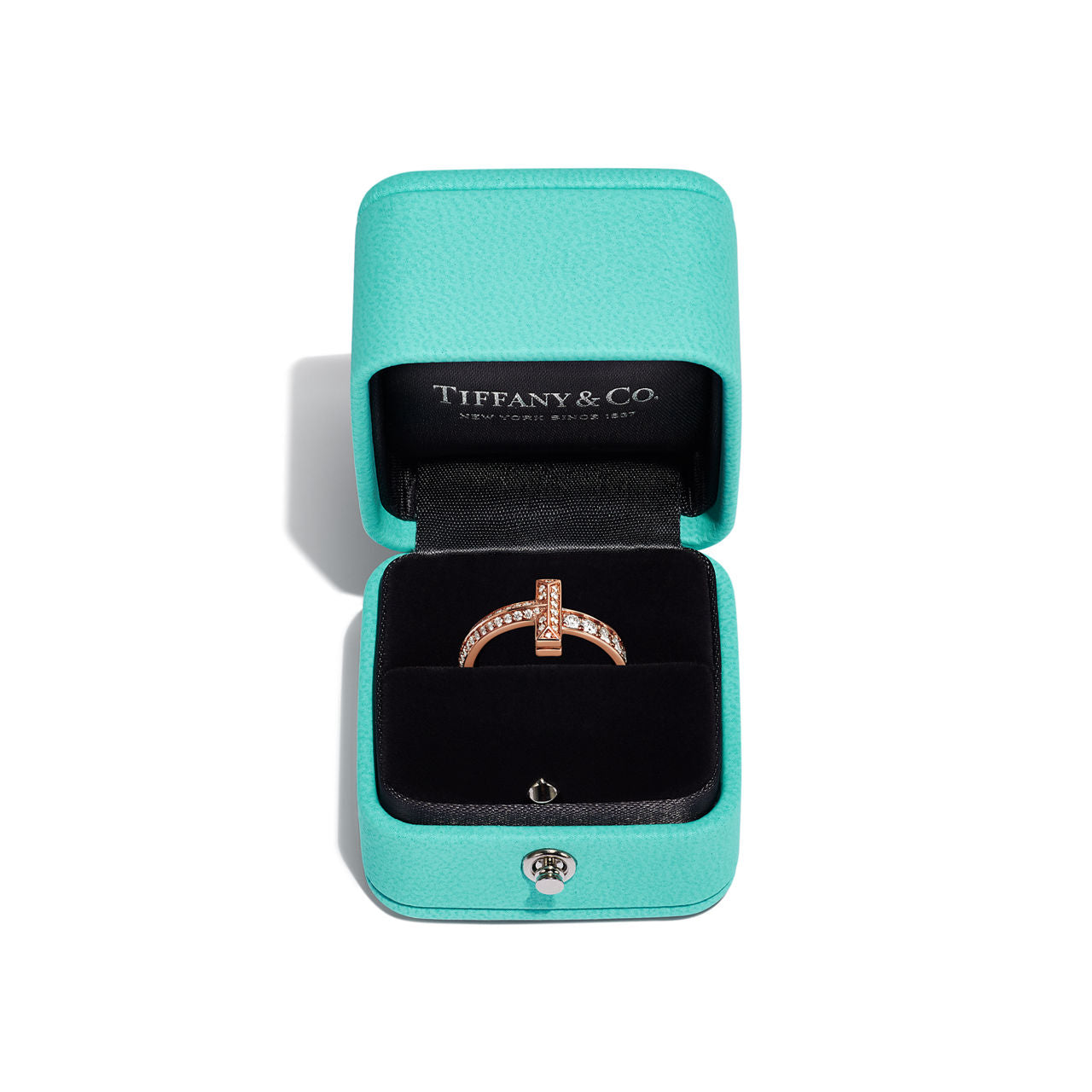 Tiffany T Bague étroite T1 en or rose et diamants