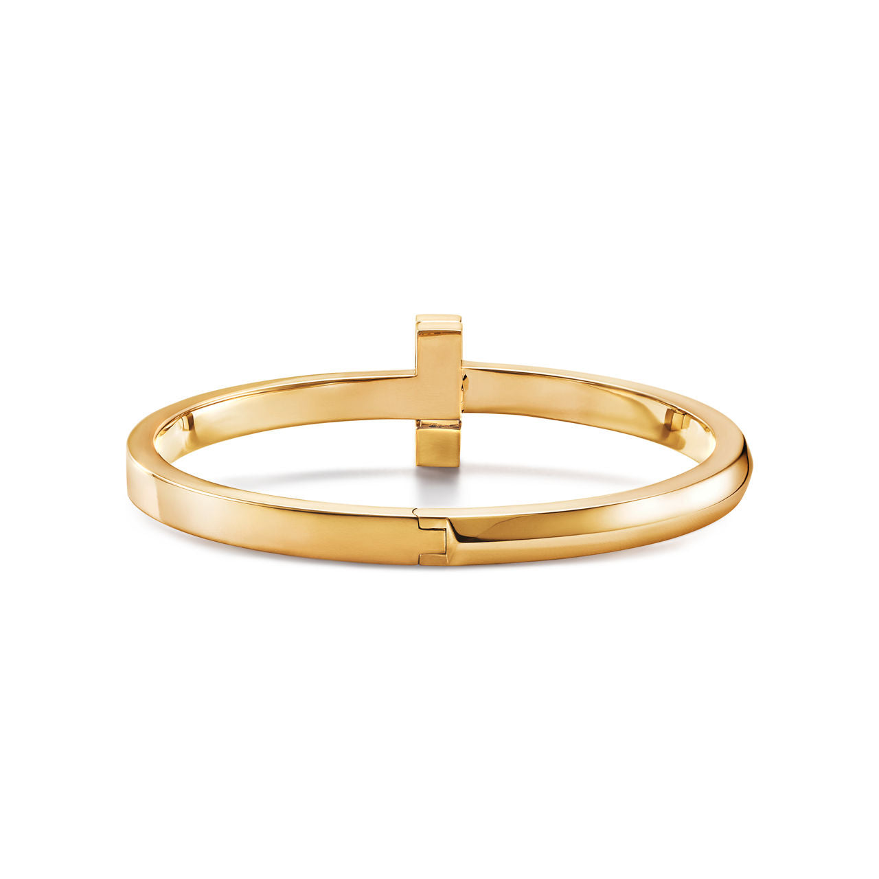 Bracelet jonc à charnière large T1 en or jaune 18 carats