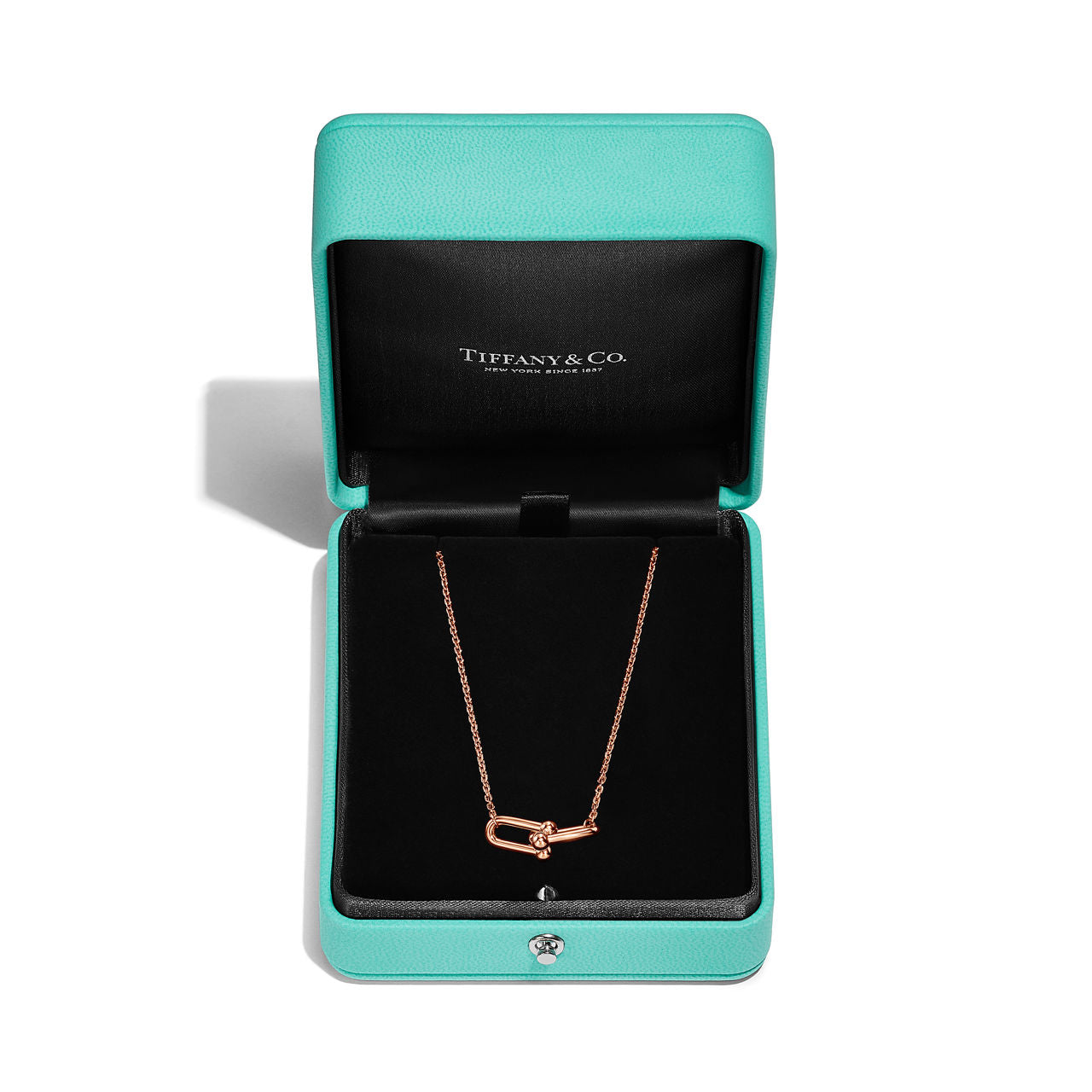 Pendentif à maillons doubles taille Small en or rose 18 carats