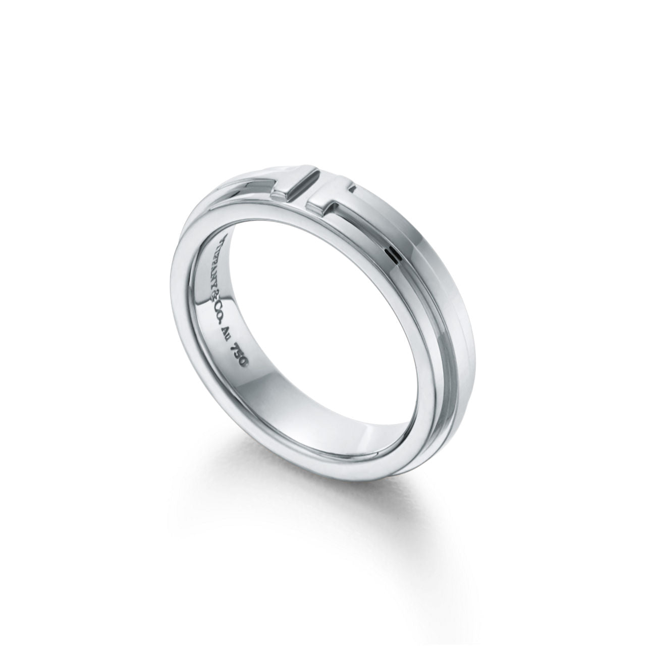 Tiffany T Bague étroite en or blanc 18 carats