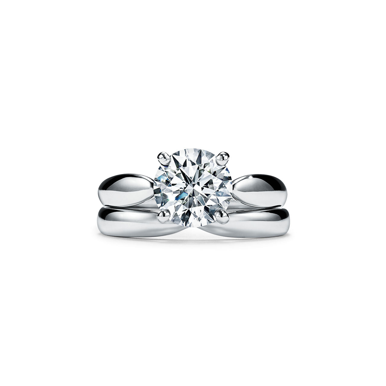 Tiffany Harmony® Bague de fiançailles taille brillant en platine 950 millièmes