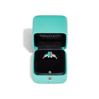 Tiffany T Bague Wire turquoise et diamants en or blanc 18 carats