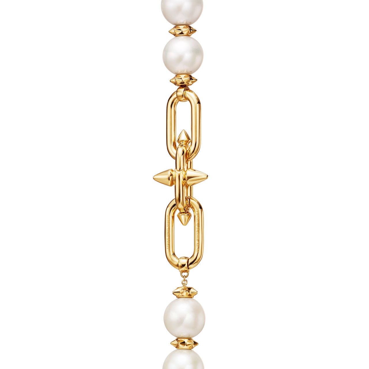 Collier Perles en or jaune et diamants