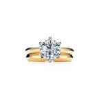 Tiffany® Setting Bague de fiançailles en or jaune 18 carats