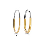 Bracelet jonc étroit en or jaune et or blanc 18 carats