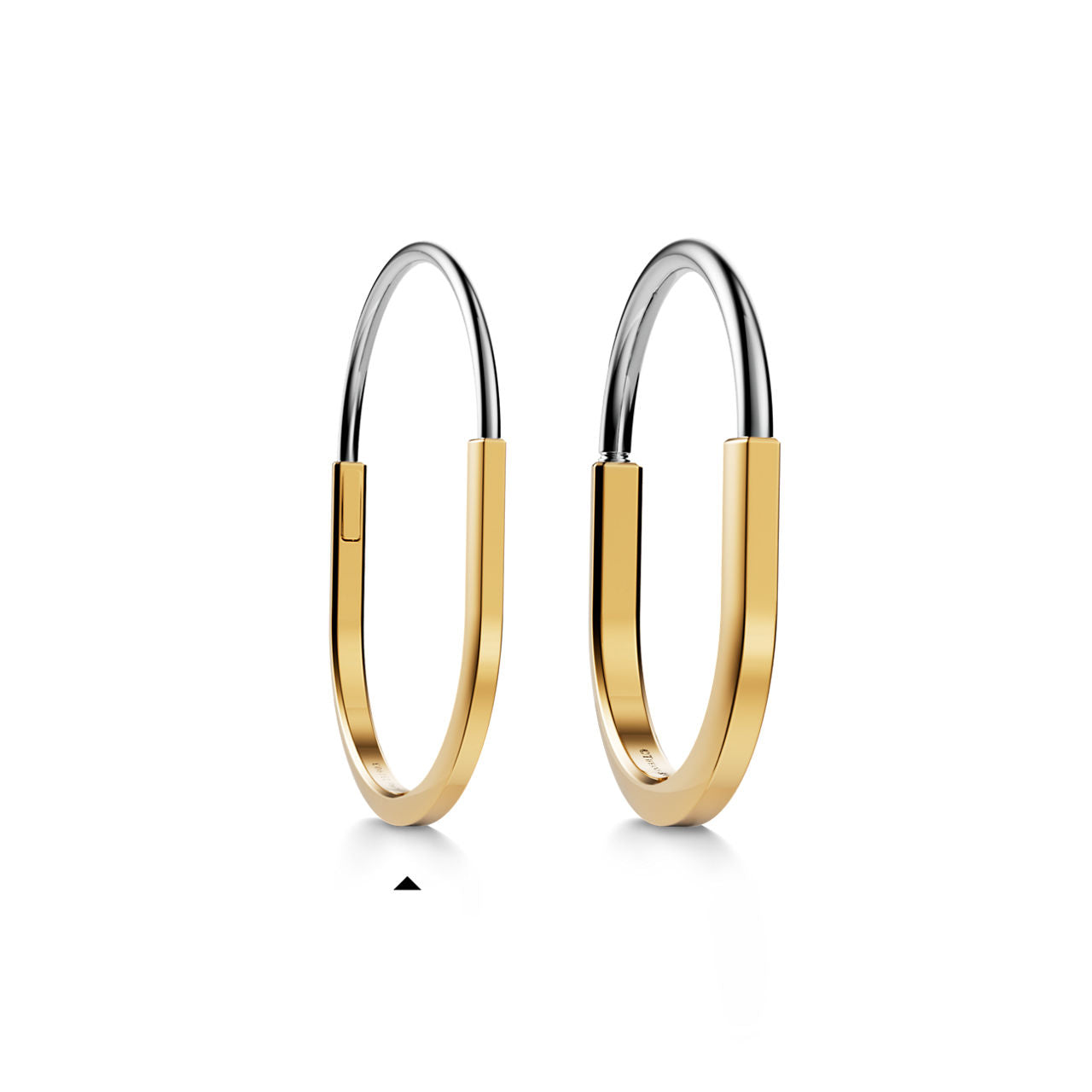 Bracelet jonc étroit en or jaune et or blanc 18 carats