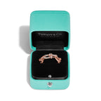 Tiffany HardWear Bague à maillons taille Small en or rose et diamants