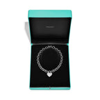 Collier Full Heart avec fermoir à bascule en argent 925 millièmes