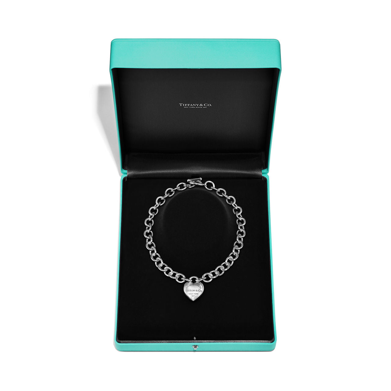 Collier Full Heart avec fermoir à bascule en argent 925 millièmes