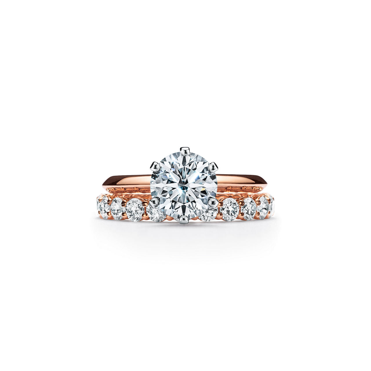 Tiffany® Setting Bague de fiançailles en or rose 18 carats