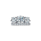 Tiffany Trois pierres Bague de fiançailles en platine 950 millièmes